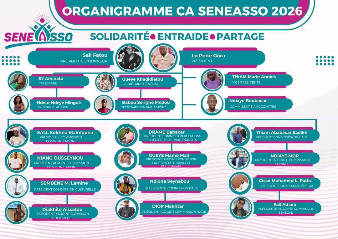 Organigramme Sene Asso